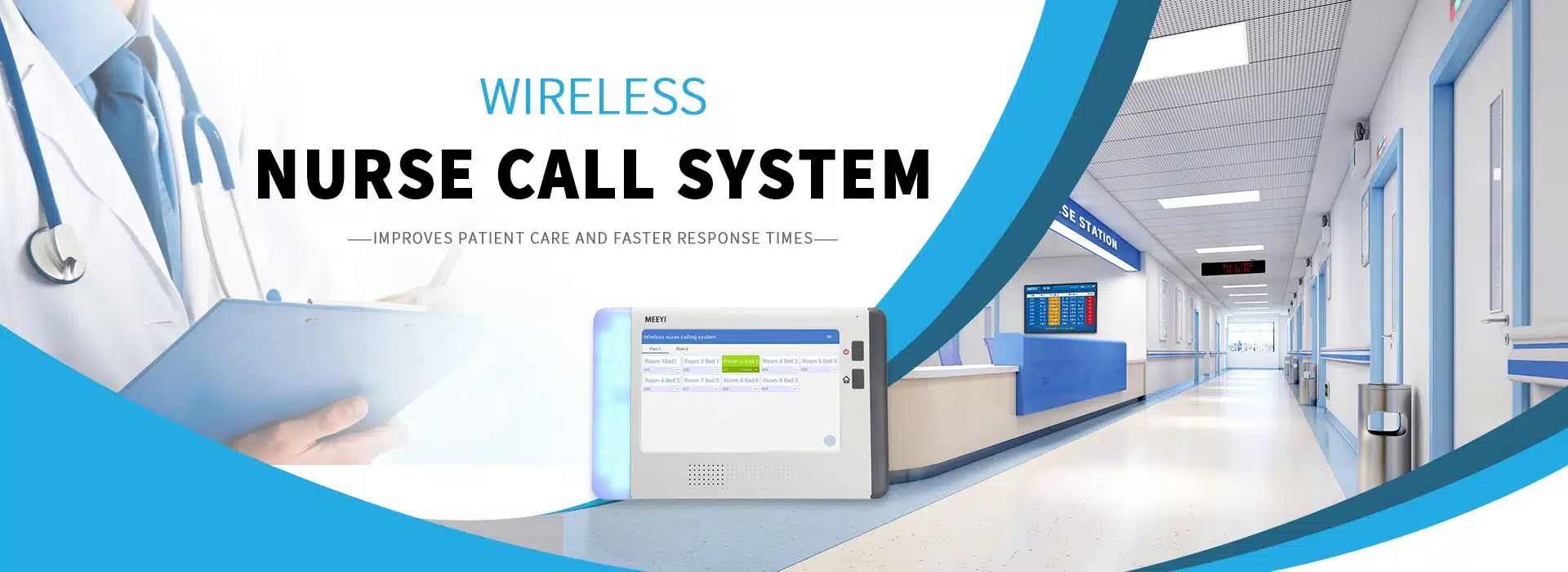 Wireless nurse call system for hospitals